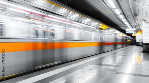 Subway train station motion blur background © Media Srock