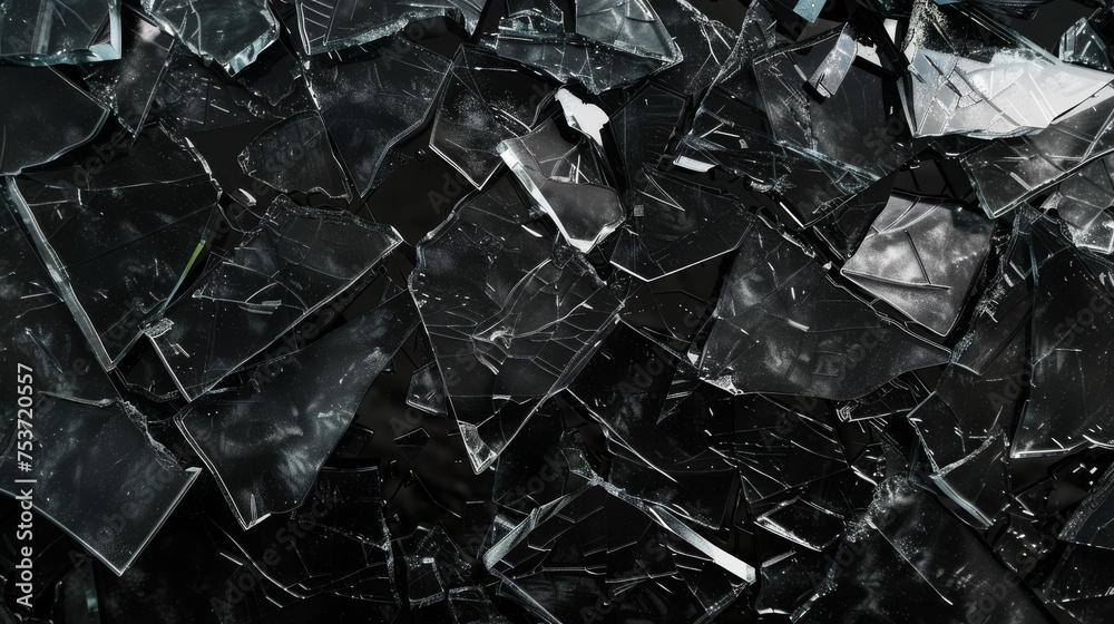 Shattered black and grey glass texture for dramatic backgrounds Shattered black and grey glass texture for dramatic backgrounds