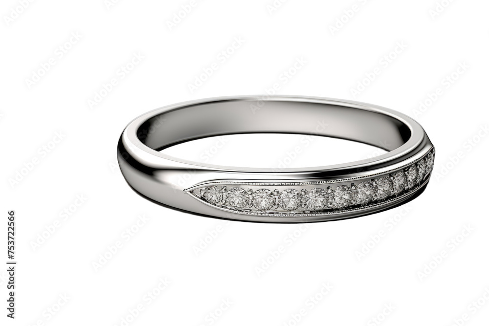 White Gold Wedding Band With Channeled Diamonds White Gold Wedding Band With Channeled Diamonds