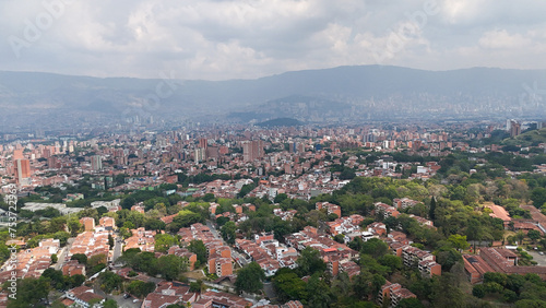 Drone aerial images of Comuna 13 Medellin San Javier Colombia Medellín Antioquia province City of Eternal Spring photo