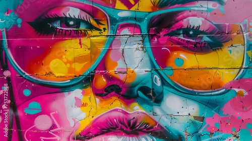 Turquoise and magenta vibrant street art inspiration
