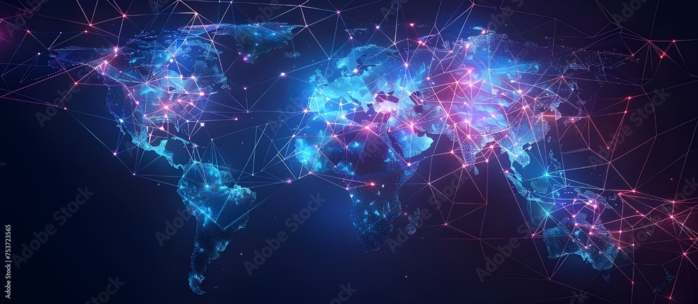 Digital map of Globe, concept of North America global network and connectivity, data transfer and cyber technology. Digital map of Globe, concept of North America global network and connectivity, data transfer and cyber technology.