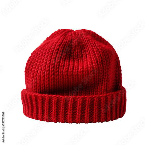 red cap isolated on transparent background, clipping path, png, 