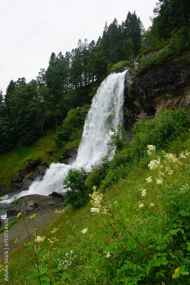 waterfall in the mountains waterfall in the mountains