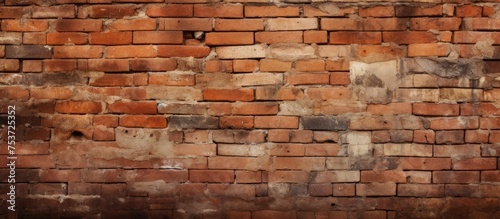 Background of old terracotta brick wall