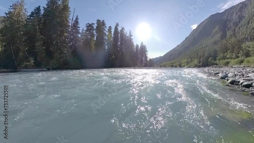 Aqua Waters of the Hoh River in Olympic National Park photo