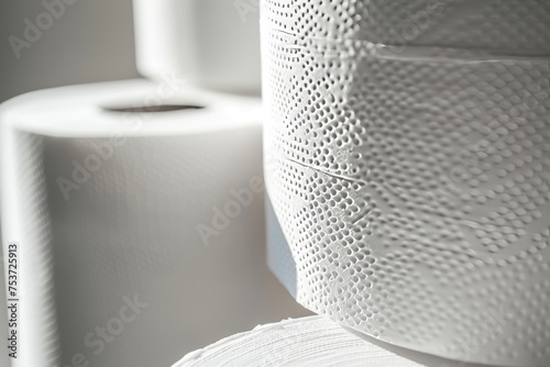 white 3 ply toilet paper toilet paper rolls close up
