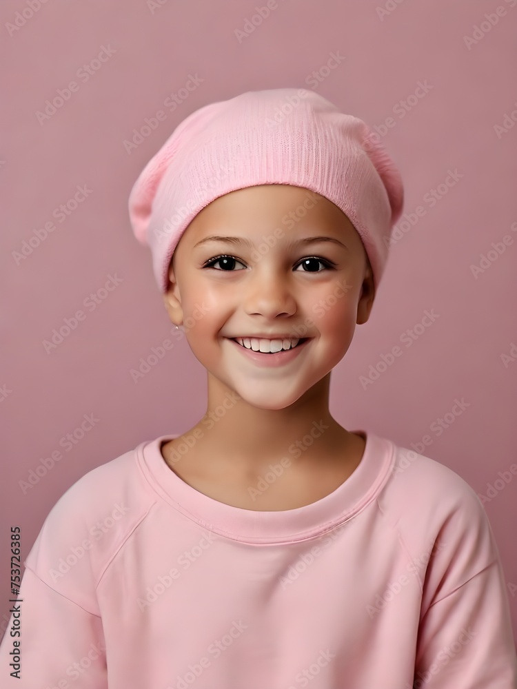 smiling bald cute girl Happy cancer patient smiling bald cute girl Happy cancer patient