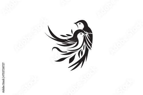 Logo vector two birds