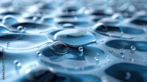 a close up of water droplets on the surface of a surface that looks like a surface with a lot of water droplets on it. photo