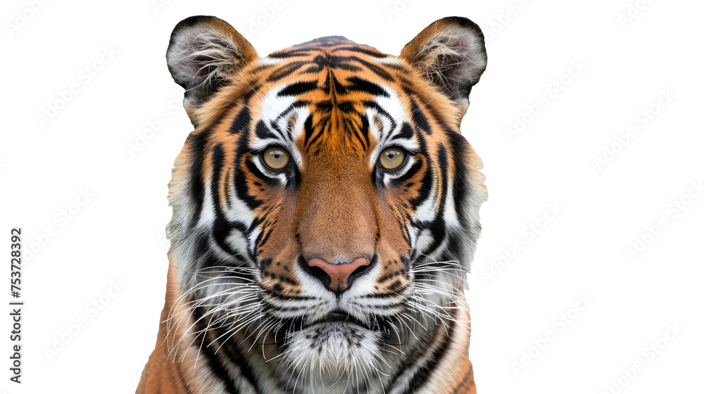 portrait of a tiger On a transparent background.png