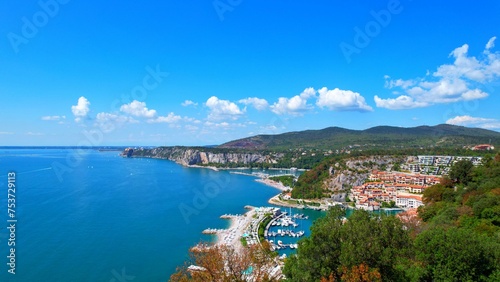 Portopiccolo Sistiana - Italy - Gulf of Trieste - fantastic aerial view of the seaside resort in a rocky bay © Bärbel
