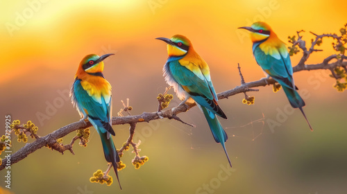 African Birds at Golden Hour, Soft Wildlife Background