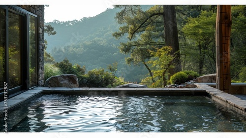 A mountain spa sanctuary, where natural hot springs and forest