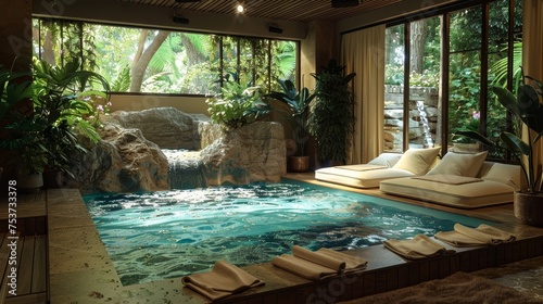 A peaceful spa sanctuary where hydrotherapy and relaxation