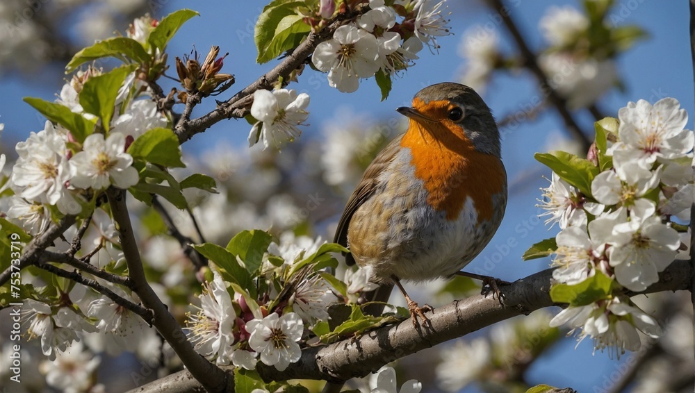 robin on a branch robin on a branch
