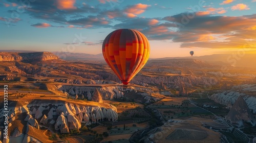 A scenic hot, air, balloon ride over Cappadocia
