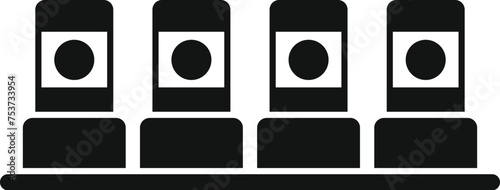Ink gadget printer icon simple vector. Machine eco. Computing machine