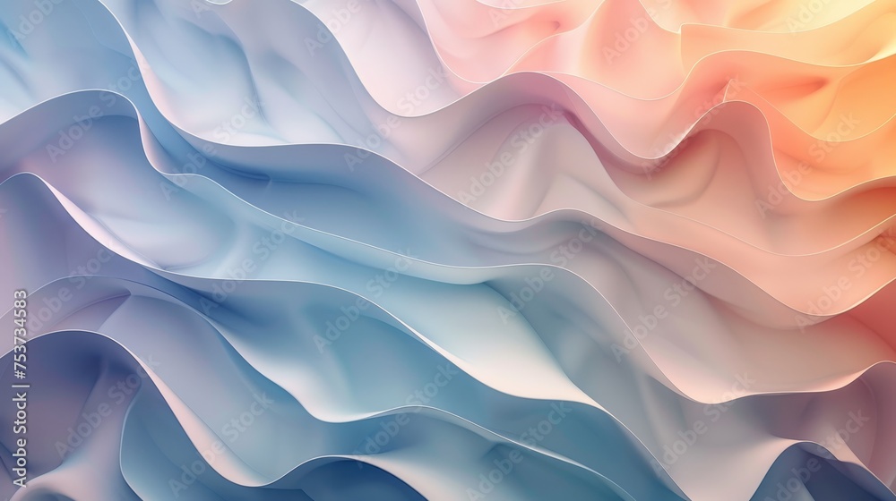 A serene geometric background with soft gradients