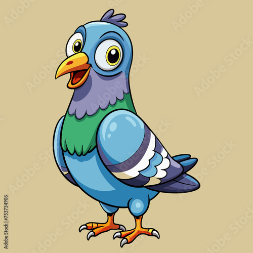pigeon, dove, carrier pigeon, bird, poultry, avian, birdy, nestling, chick, auk, pet, vector, illustration, draw, cartoon, pretty, cute