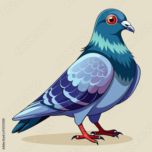 pigeon, dove, carrier pigeon, bird, poultry, avian, birdy, nestling, chick, auk, pet, vector, illustration, draw, cartoon, pretty, cute