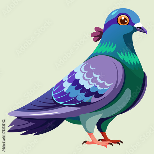 pigeon, dove, carrier pigeon, bird, poultry, avian, birdy, nestling, chick, auk, pet, vector, illustration, draw, cartoon, pretty, cute