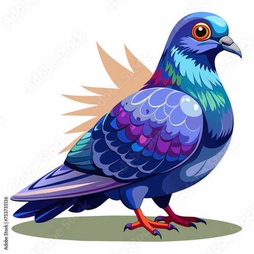 pigeon, dove, carrier pigeon, bird, poultry, avian, birdy, nestling, chick, auk, pet, vector, illustration, draw, cartoon, pretty, cute