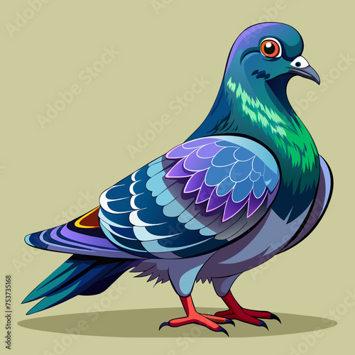 pigeon, dove, carrier pigeon, bird, poultry, avian, birdy, nestling, chick, auk, pet, vector, illustration, draw, cartoon, pretty, cute
