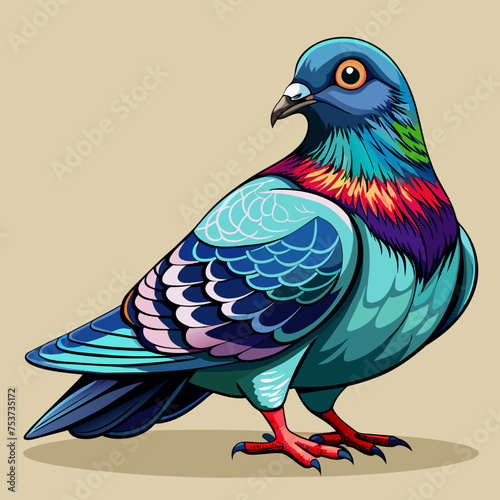 pigeon, dove, carrier pigeon, bird, poultry, avian, birdy, nestling, chick, auk, pet, vector, illustration, draw, cartoon, pretty, cute