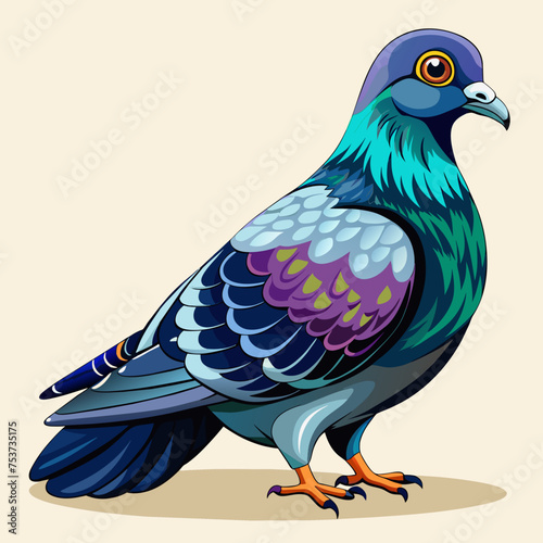 pigeon, dove, carrier pigeon, bird, poultry, avian, birdy, nestling, chick, auk, pet, vector, illustration, draw, cartoon, pretty, cute