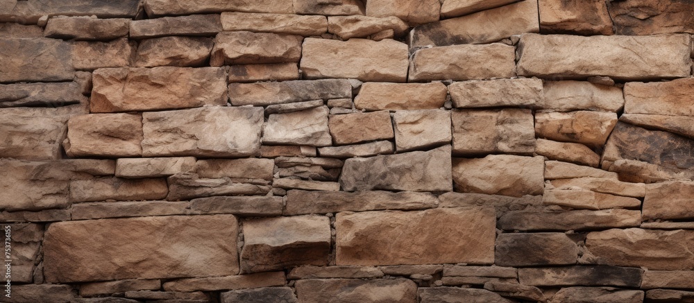 Background of an aged brown stone wall with fractures and texture Background of an aged brown stone wall with fractures and texture