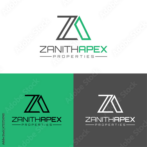 Zenith Apex Properties Real estate logo Design