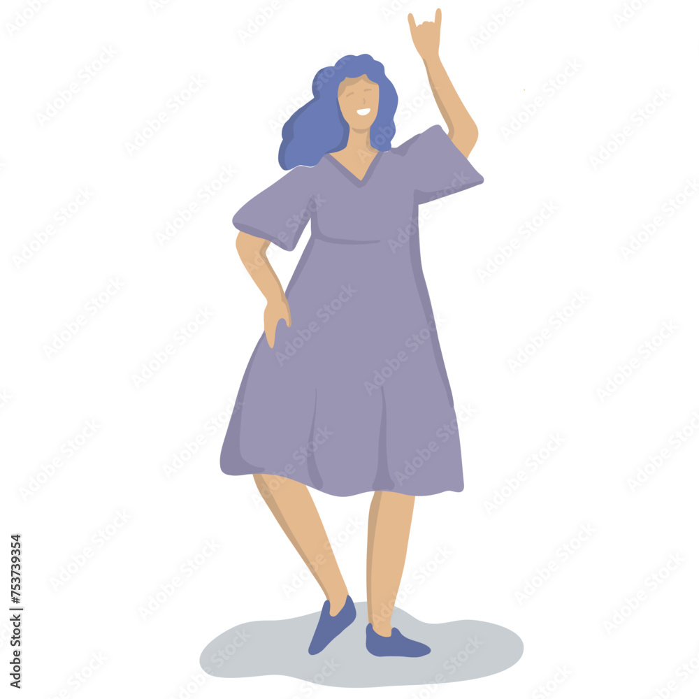 Flat happy people dancing and enjoying life. Flat happy people dancing and enjoying life.
