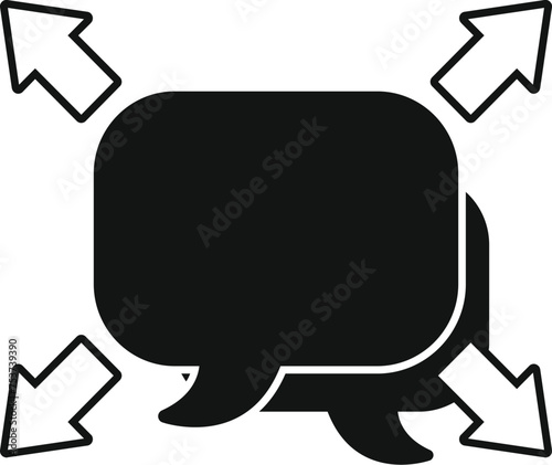 Chat evidence reason icon simple vector. Problem cognition. Factual plan