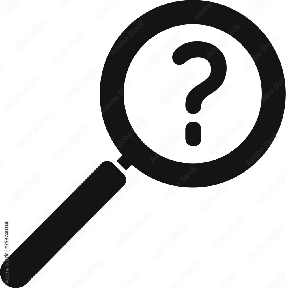 Search solution magnifier icon simple vector. Head business mind. Generation plan