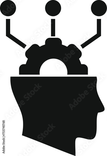Gear plan wellness icon simple vector. Factual plan reason. Genius solution