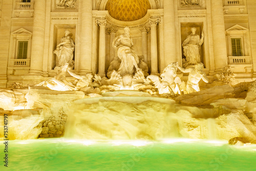 restored Fountain di Trevi in Rome, Italy