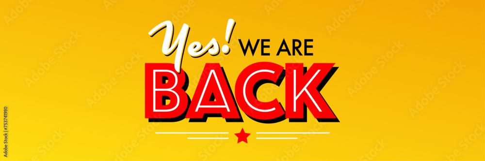 Yes!, we are back!
