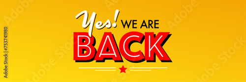 Yes!, we are back!
