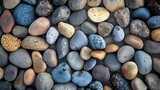 abstract background with dry round pebble stones