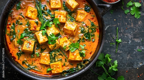 Aromatic coconut curry with tofu and a hint of lemongrass