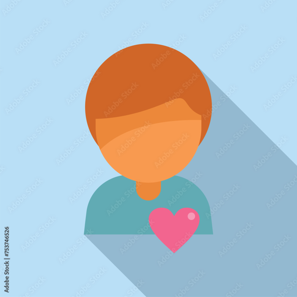 Person coping skills icon flat vector. Advice help. Emergency therapy affection Person coping skills icon flat vector. Advice help. Emergency therapy affection