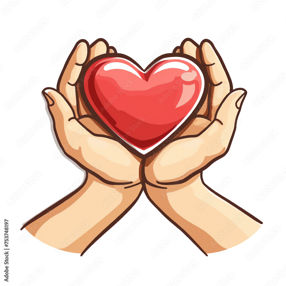 Fototapeta premium hands holding heart