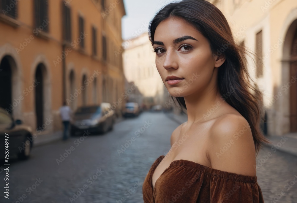 Beautiful woman 20 years old walking in the city on a sunny day Beautiful woman 20 years old walking in the city on a sunny day