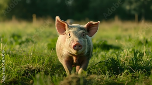a cinematic and Dramatic portrait image for pig