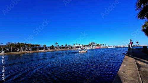 St petersburg, FL, USA - 03 01 2024: The port and Demens Landing Park of St Petersburg Florida
 photo