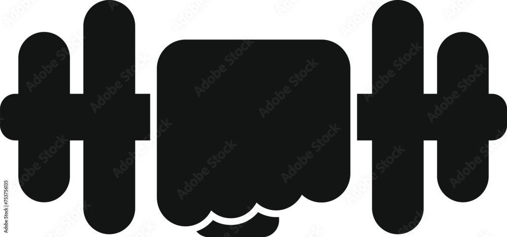 Hard work dumbbell icon simple vector. Coping skills stress. Help therapy Hard work dumbbell icon simple vector. Coping skills stress. Help therapy