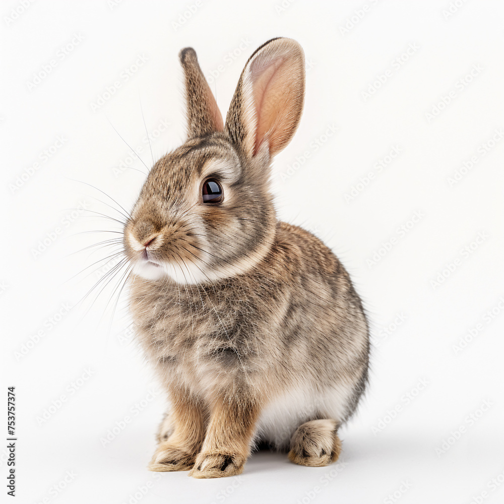 cute rabbit studio shot on white background . cute rabbit studio shot on white background .