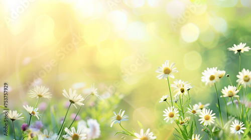 Beautiful floral spring abstract background of nature with copy space