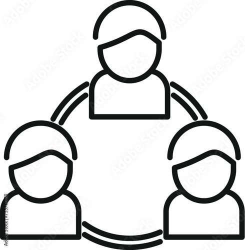 Group team coping skills icon outline vector. Tension therapy. Work person task